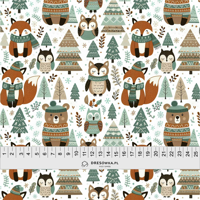 WINTER ANIMALS WZ.1 - Jersey wiskozowy