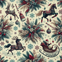 Vintage Christmas wz.19 - lehký, česaný úplet