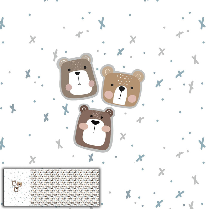 MISIE / brązowy (MIEJSKIE MISIE) - PANEL PANORAMICZNY (60 x 155cm)