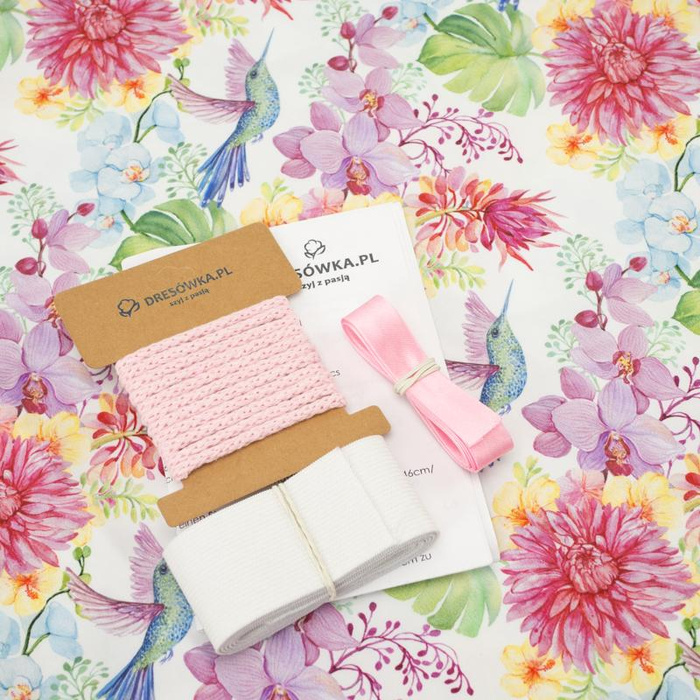 Damen Badeshorts - KOLIBRIS UND BLUMEN L