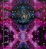 WOLF / WATERCOLOR GALAXY PAT. 8 -  PANEL (75cm x 80cm) SINGLE JERSEY ITY