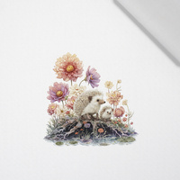 HEDGEHOG FAMILY - Paneel (75cm x 80cm)  Baumwoll Webware