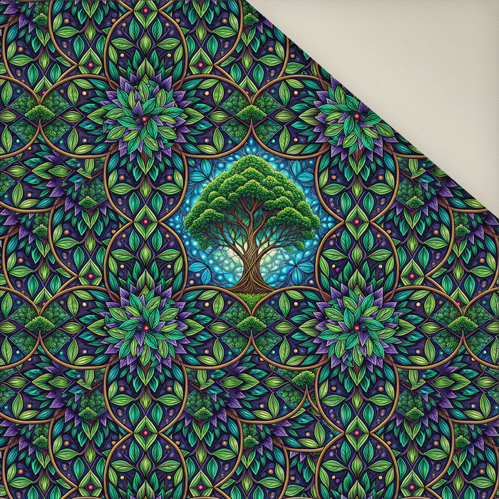 Stained Garden wz. 14 - panel (60cm x 50cm) - Welur tapicerski