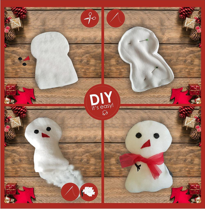 Winterbeutel  + Papiermuster für Weihnachtsdekorationen 