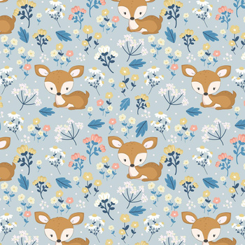 DEERS ON A MEADOW pat. 2 - Waterproof woven fabric