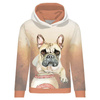 CLASSIC WOMEN’S HOODIE (POLA) - BULLDOG / brown - looped knit fabric - XXXL