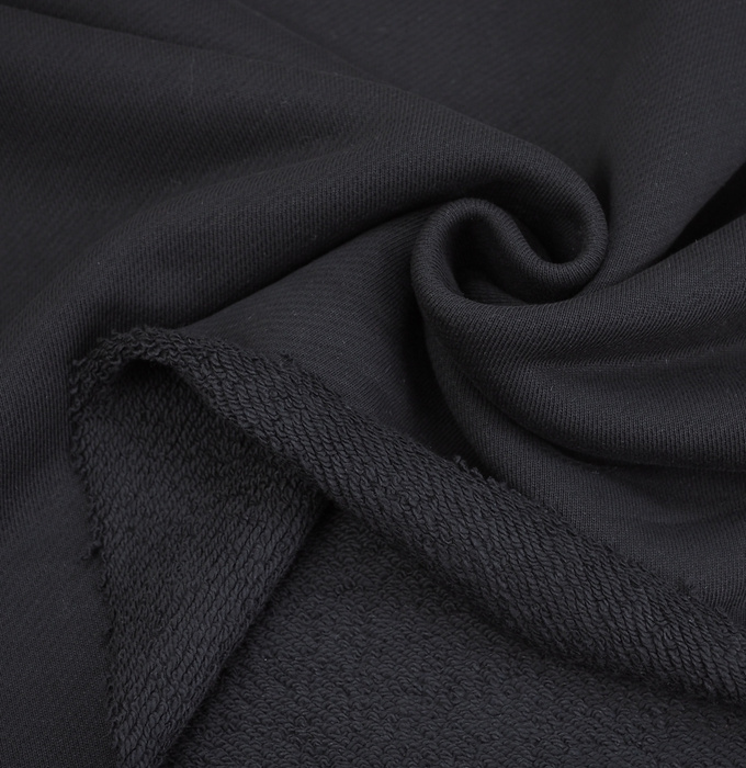 French terry TWILL/ HEAVY 700g - BLACK