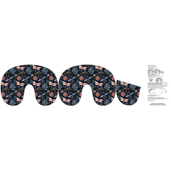 NECK PILLOW - Butterfly & Flowers wz.3 - sewing set