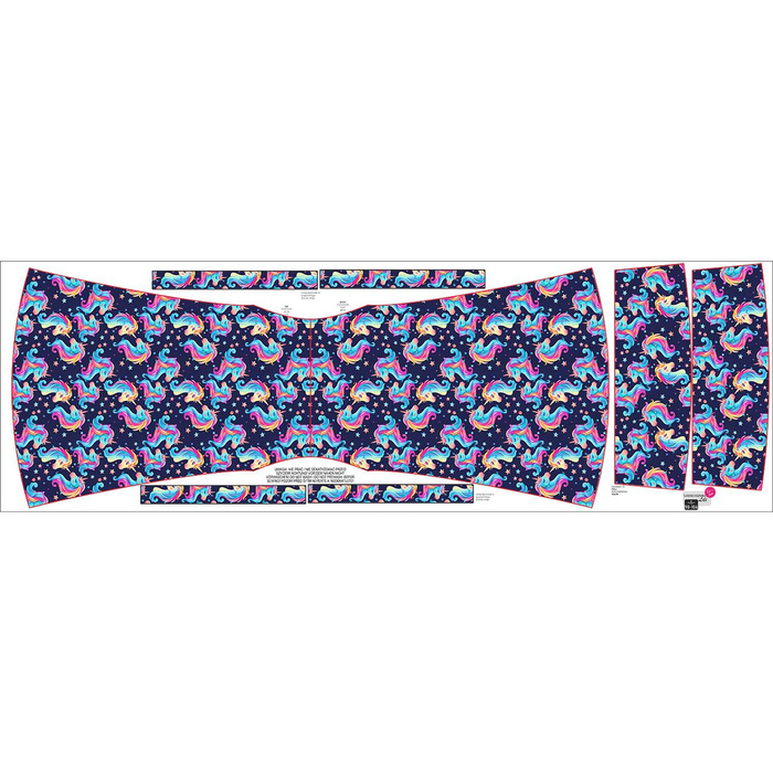 Carmenausschnitt Kleid (LILI) - FAIRY WORLD wz.1 (UNICORN) - Nähset - 110-116