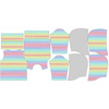 KID'S HOODIE (ALEX) - RAINBOW STRIPES pat.2 - sewing set