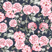 PINK PEONIES pat. 2 - Cotton woven fabric