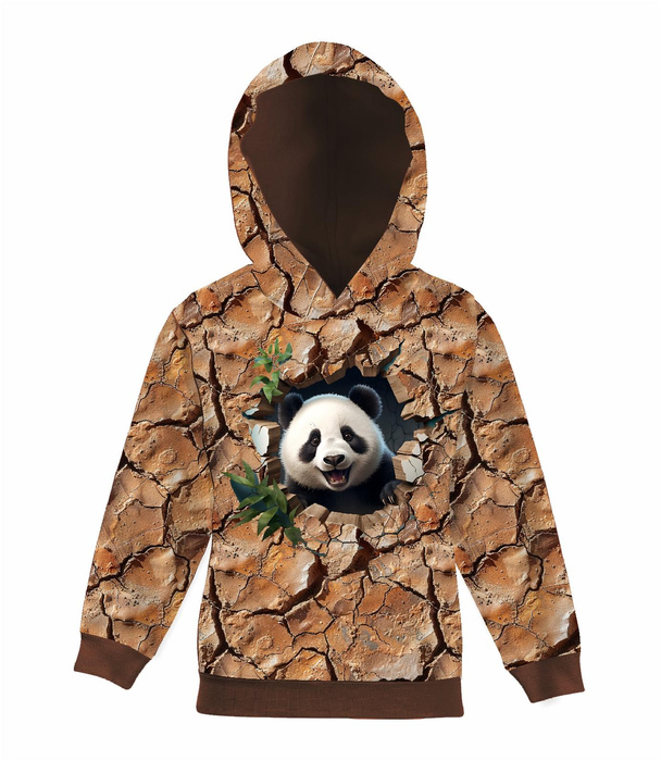 ANIMALS CRACKED wz.4 (panda) - panel (60cm x 50cm)   Baumwoll Webware