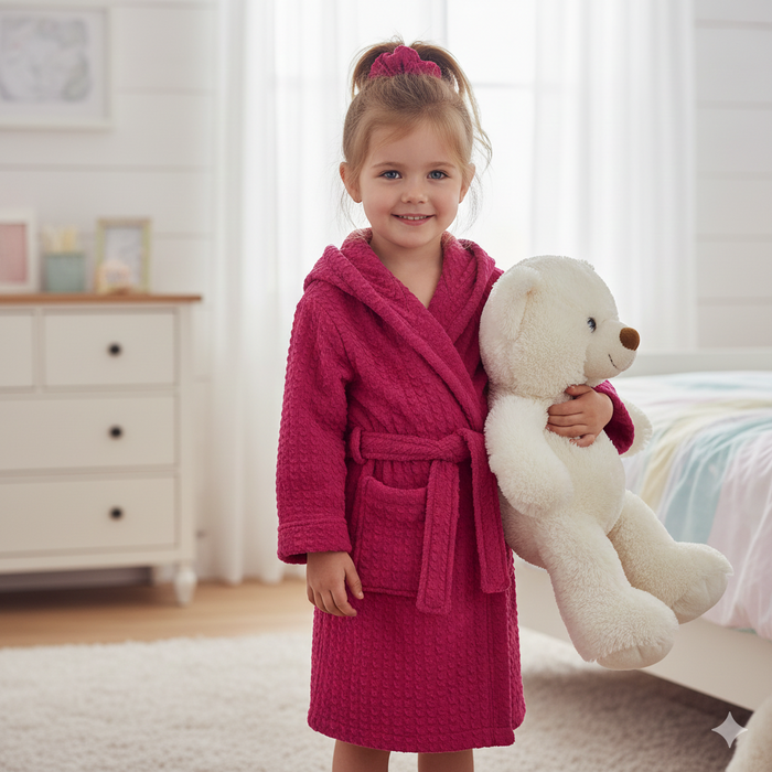 3D Waffle Cotton Knit - MAGENTA D-183 