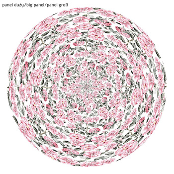 PINK PEONIES pat. 3 -  big circle skirt panel