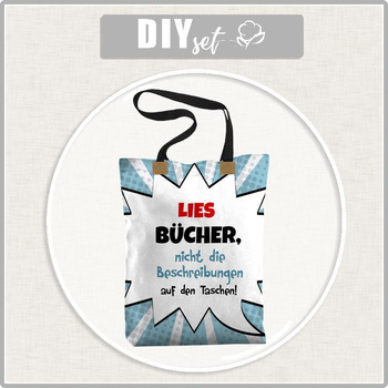 SHOPPER TASCHE - Lies Bücher, nicht die Beschreibungen auf den Taschen! - Nähset