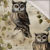 PASTEL BIRDS M. 4 (EULE) - Wintersweat angeraut mit Elastan ITY
