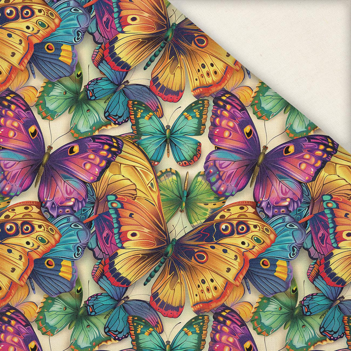 Butterfly & Flowers wz.17- Slub Weave
