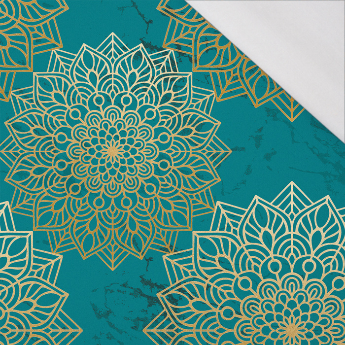 MANDALA pat. 5 / emerald - single jersey with elastane