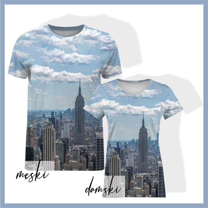 DAMEN T-SHIRT - NEW YORK - Single Jersey XL