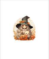 HALLOWEEN GIRL - Paneel (60cm x 50cm) Panama 220g