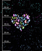 HEART / butterflies -  PANEL (60cm x 50cm) looped knit fabric with elastane ITY