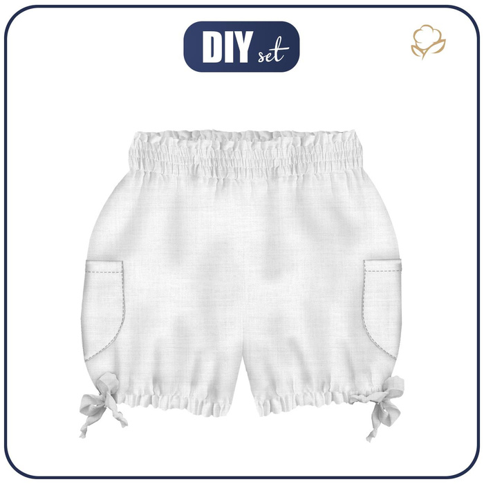 KID`S PUMPY SHORTS - WHITE - sewing set