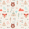 FOXES AND BEARS - Cotton woven fabric