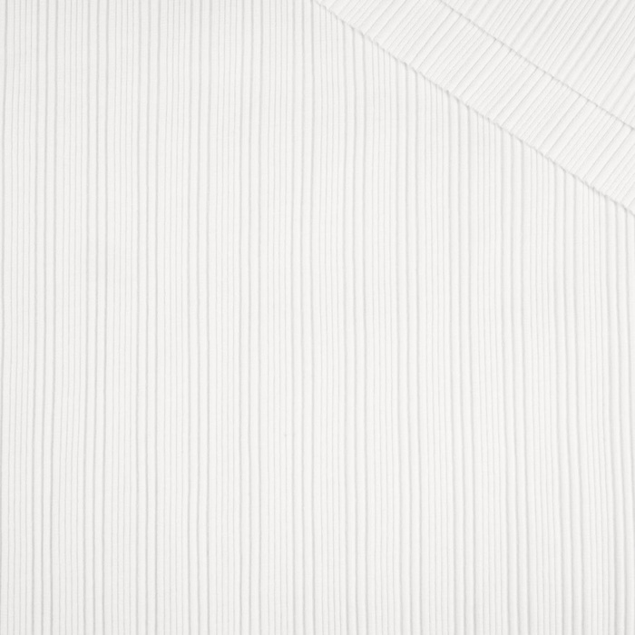 D-01 WHITE - Ribbed knit fabric