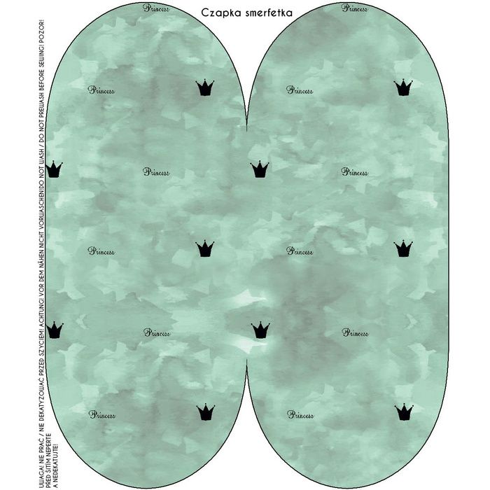 "Beanie" Mütze - PRINCESS (minimal) / CAMOUFLAGE m. 2 (modern mint) 54-56