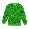 CHILDREN'S (NOE) SWEATSHIRT - PIXELS pat. 2 / green - looped knit fabric (122/128)