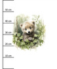 WATERCOLOR LITTLE BEAR - Paneel (60cm x 50cm) SINGLE JERSEY 