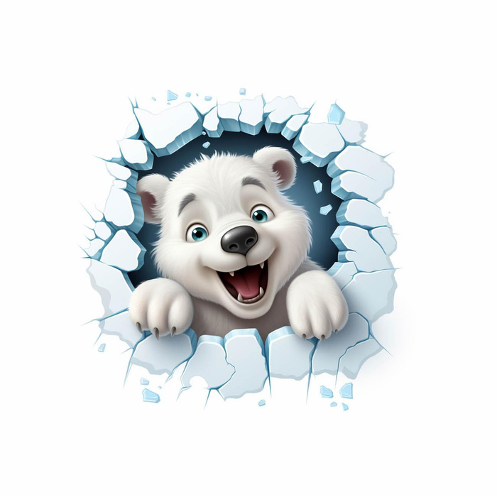 HAPPY BEAR - Paneel (60cm x 50cm) Wintersweat angeraut mit Elastan ITY