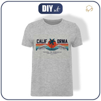 PÁNSKÉ TRIČKO- CALIFORNIA vz. 1 / melír světlé šedý- single jersey