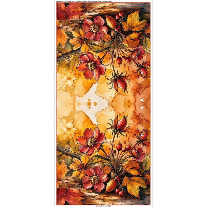 POLŠTÁŘ 45x45 - GOLDEN AUTUMN BOUQUET WZ. 1 - přední + zadní strana