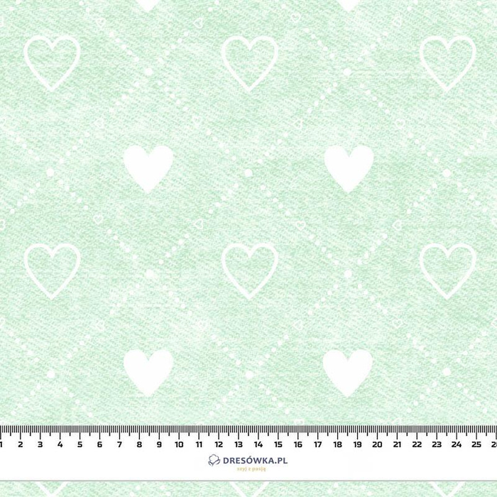 HEARTS AND RHOMBUSES / vinage look jeans (mint)