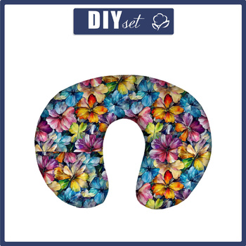 POLŠTÁŘ NA KRK - AKVARELOVÉ KVĚTY vz. 8 - sada šiti