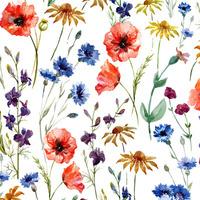 FIELD FLOWERS - Cotton muslin