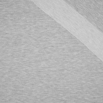 COUPON - M-01 MELANGE LIGHT GREY - looped knitwear with elastan