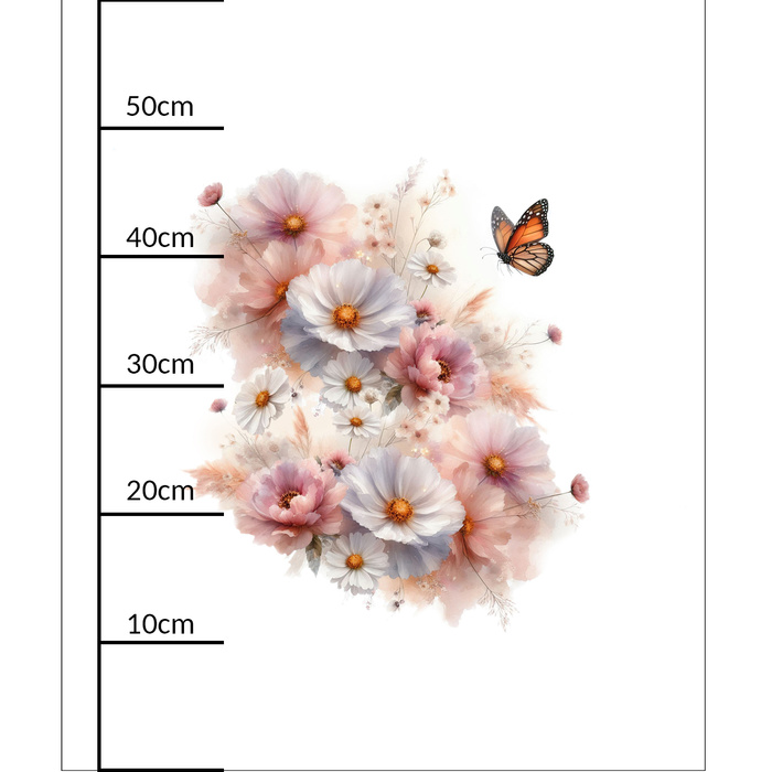 PASTEL BLOOM WZ. 3 - panel (60cm x 50cm) Wasserabweisende Webware
