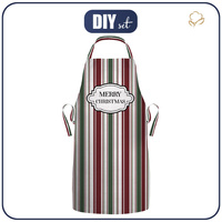 CHRISTMAS APRON - MERRY CHRISTMAS / stripes pat. 2