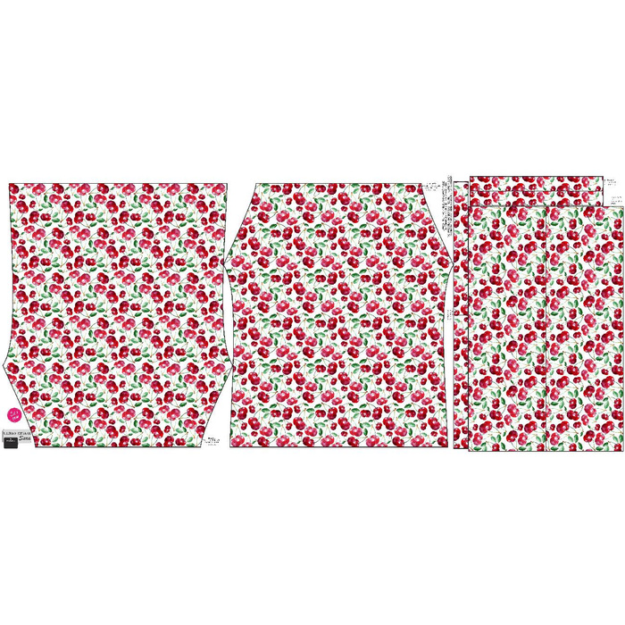 Bardot halenka (SARA) - TŘEŠNĚ vz. 5 - Sada šití - 134-140