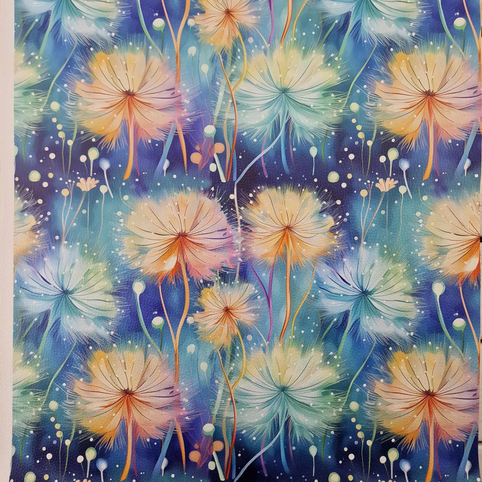 PASTEL FLOWERS WZ.10 (46 cm x 50 cm) - thick pressed leatherette