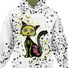 Children's tracksuit (OSLO) - CAT ELENA (DIA DE LOS MUERTOS) pat. 1 - looped knit fabric (146/152)