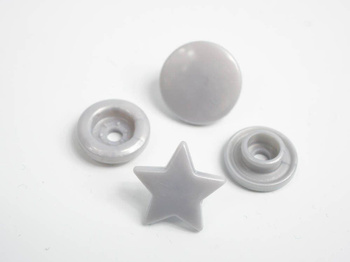 Druckknöpfe KAM Sterne 12 mm silber- 10 Sets