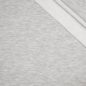 D-20 MELANGE HELLGRAU - Dicker Sommersweat 290g