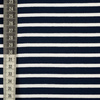 Viscose jersey - STRIPES DARK BLUE / WHITE 1,0cm x 0,5cm 