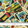 RETRO COMICS PAT.8 - Waterproof woven fabric
