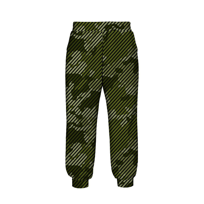 KINDER JOGGINGHOSE (ROBIN) - CAMOUFLAGE / STREIFEN - Nähset (122/128)