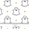 HALLOWEEN CONTOUR GHOSTS / white - Waterproof woven fabric