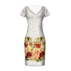 WATERCOLOR FLOWERS PAT. 7 - dress panel 